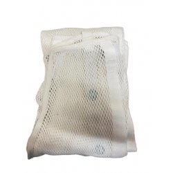 Fliegendecke aus sommerlich leichtem Häkelgewebe mit Brustschnalle, 100 Prozent reine Baumwolle - Weiß