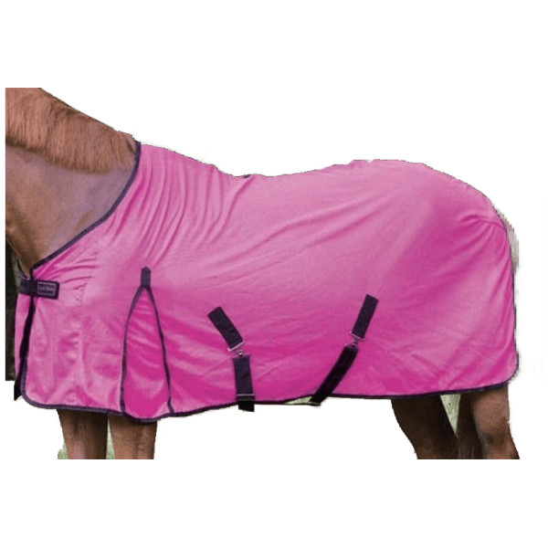 Fliegendecke ÉCLAT, Sommerdecke für empfindliche Pferde, angenehm atmungsaktives Fliegenflies, Pink