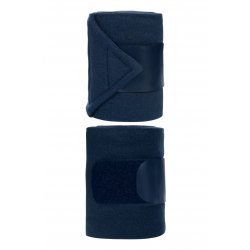 Fleece-Bandagen Innovation 4er Set, Länge 100 cm - Breite 6 cm - Lieferung in einer Reißverschlusstasche - dunkelblau