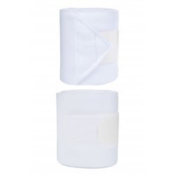 Fleece-Bandagen Innovation 4er Set, Länge 100 cm - Breite 6 cm - Lieferung in einer Reißverschlusstasche - weiss