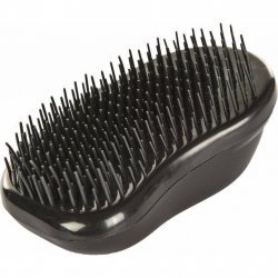 Fellpflegebürste ergonomische Fellbürste Nassbürste Staubbürste - Größe: 12 x 8 cm - Farbe: schwarz