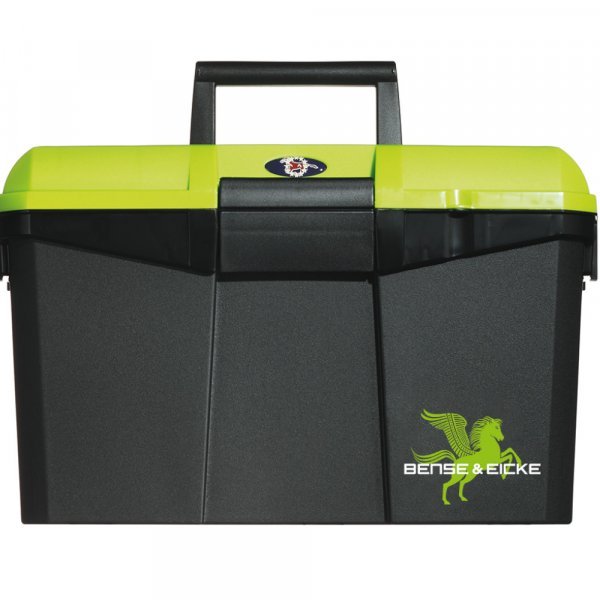 Putzbox von Parisol Pflegebox, Hocker Aufsteigehilfe - 400x275x245 mm - Farbe: Schwarz-Grün