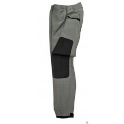 Kniebesatz-Reithose Ciara 4137, Stiefelhose Hüftschnitt, breiter Bund, Doppelknopf, Einschubtaschen, Farbe: Pfeffer und Salz 