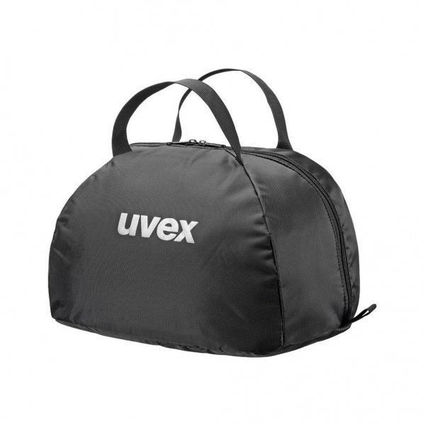 Helmtasche, Reithelmtasche, Reitkappentasche, von UVEX schwarz, Huttasche, Zylindertasche, UVEX-Schriftzug